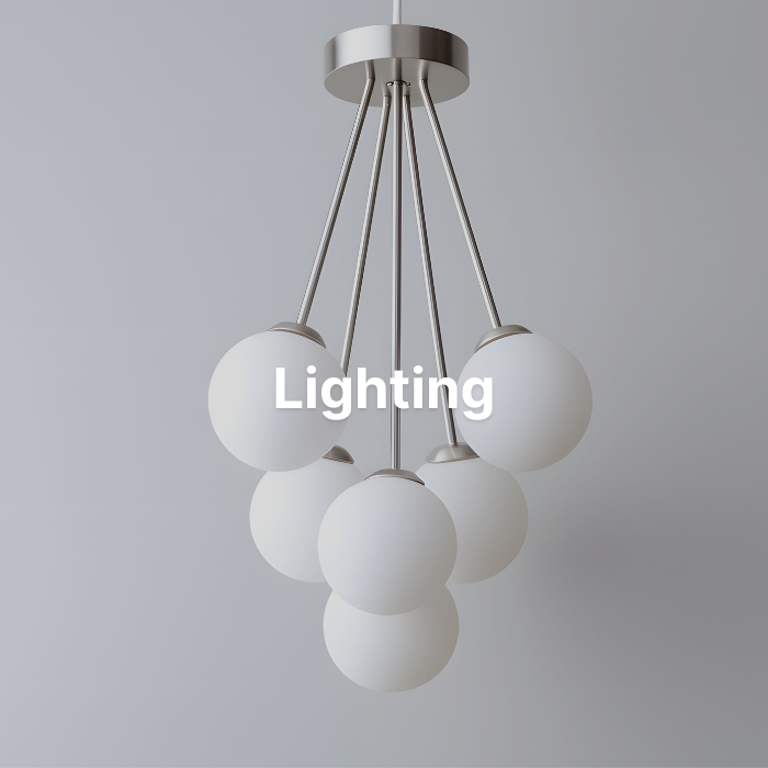 Contemporary hotel lighting including wall sconces, bedside lamps, and chandeliers that enhance guestroom ambiance and efficiency.